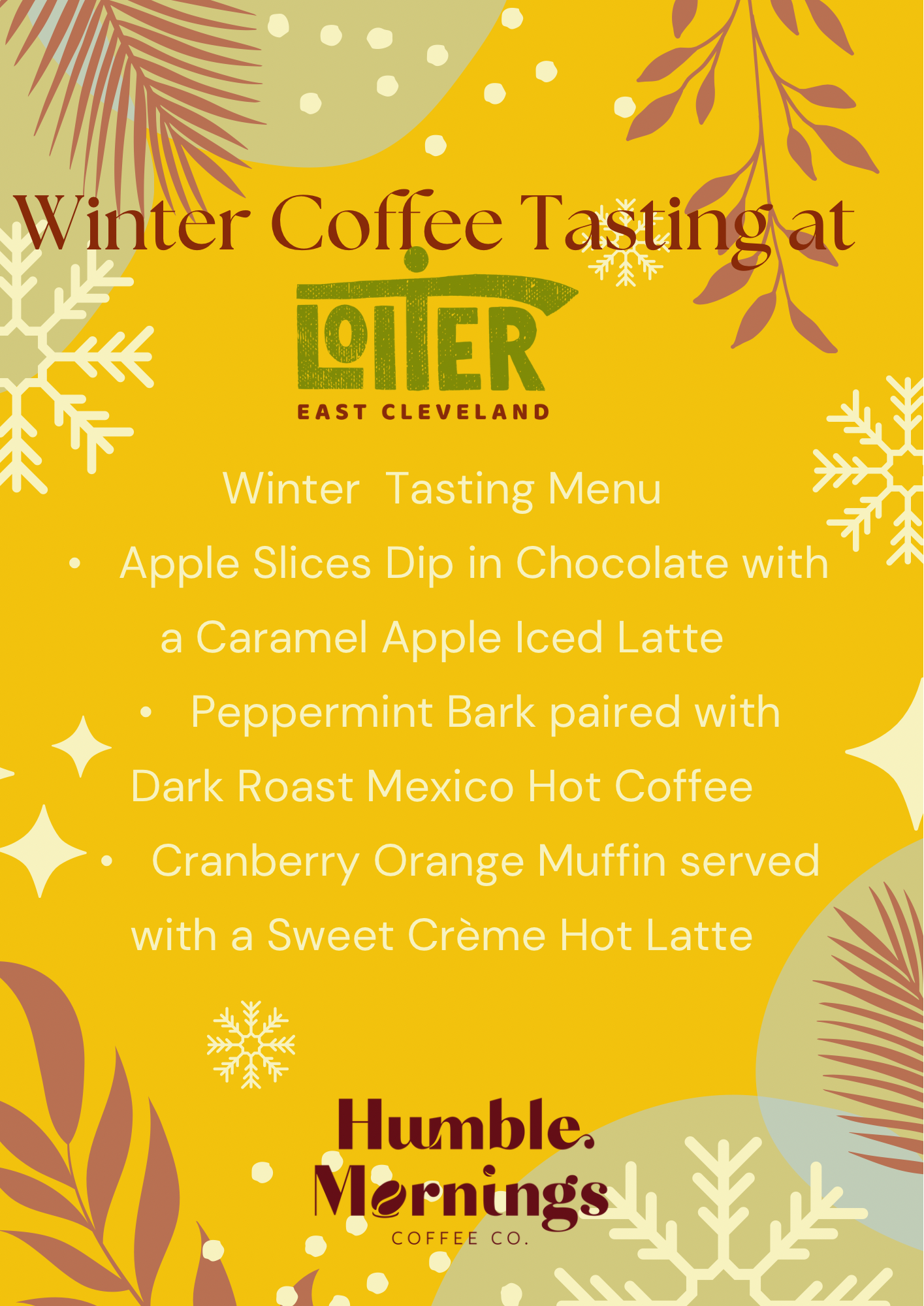 Snow ❄️ ☕ Winter Coffee Tasting at Loiter Café! ☕