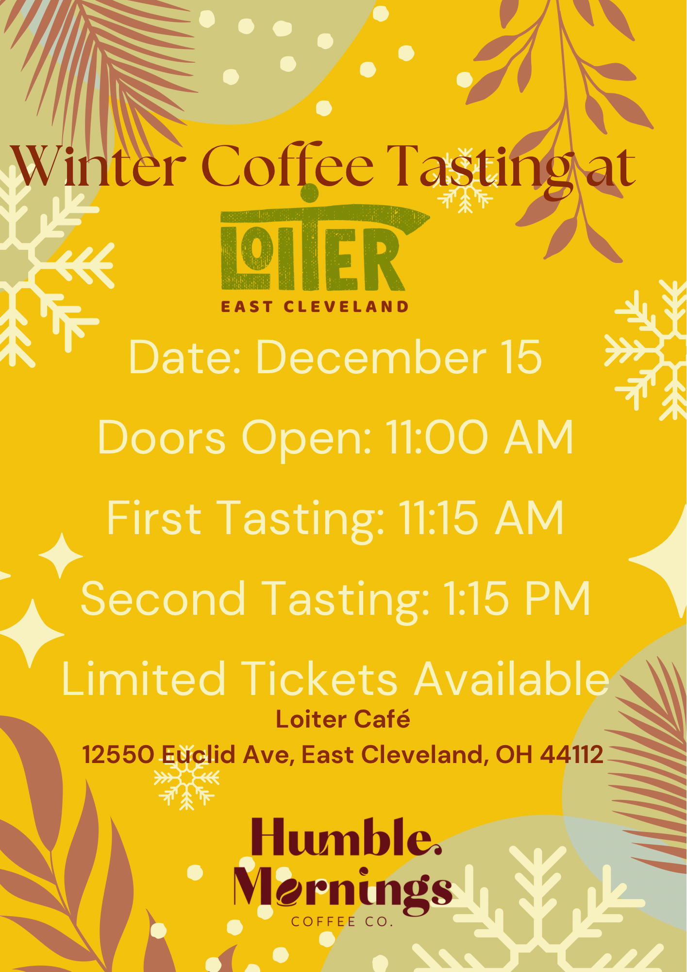 Snow ❄️ ☕ Winter Coffee Tasting at Loiter Café! ☕